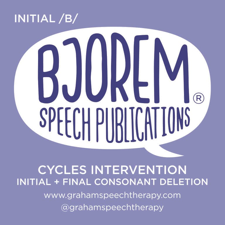 Cycles Intervention: Initial & Final Consonant Deletion Phonology Targets Initial Final Consonant Deletion Phonology Targets Best Speech Language Therapy Tools