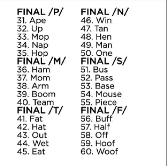 Cycles Intervention: Initial & Final Consonant Deletion Phonology Targets Initial Final Consonant Deletion Phonology Targets Best Speech Language Therapy Tools