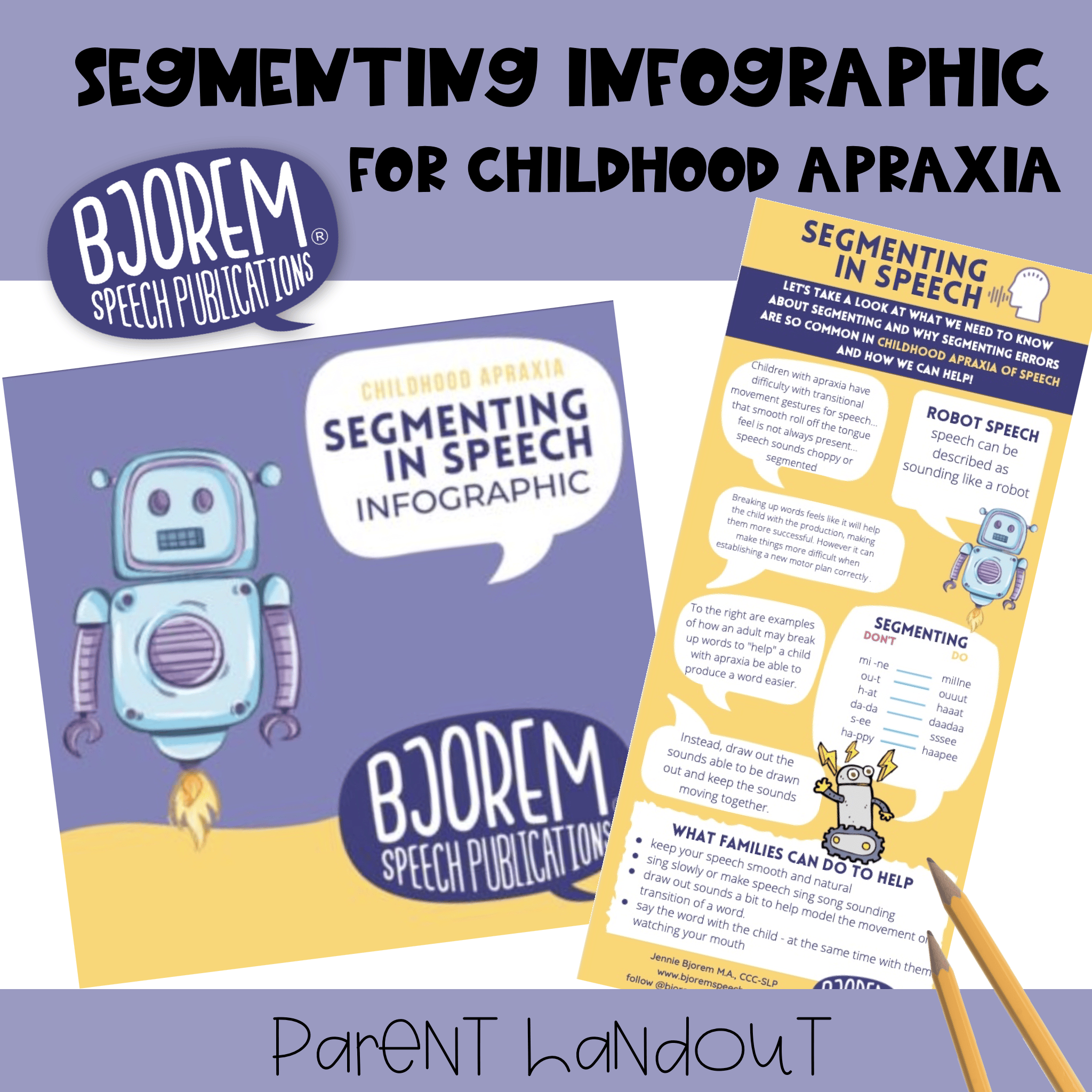 Segmenting Infographic for Childhood Apraxia of Speech - Download Segmenting Infographic - Bjorem Speech® CAS Apraxia Download Best Speech Language Therapy Tools