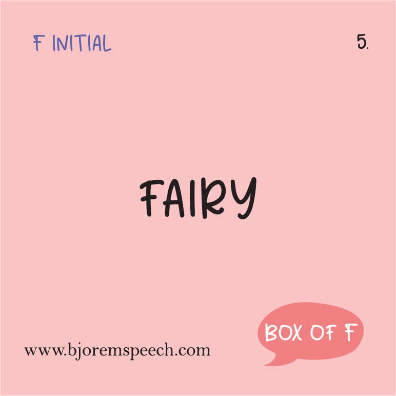 Back of the fairy card from the Box of F