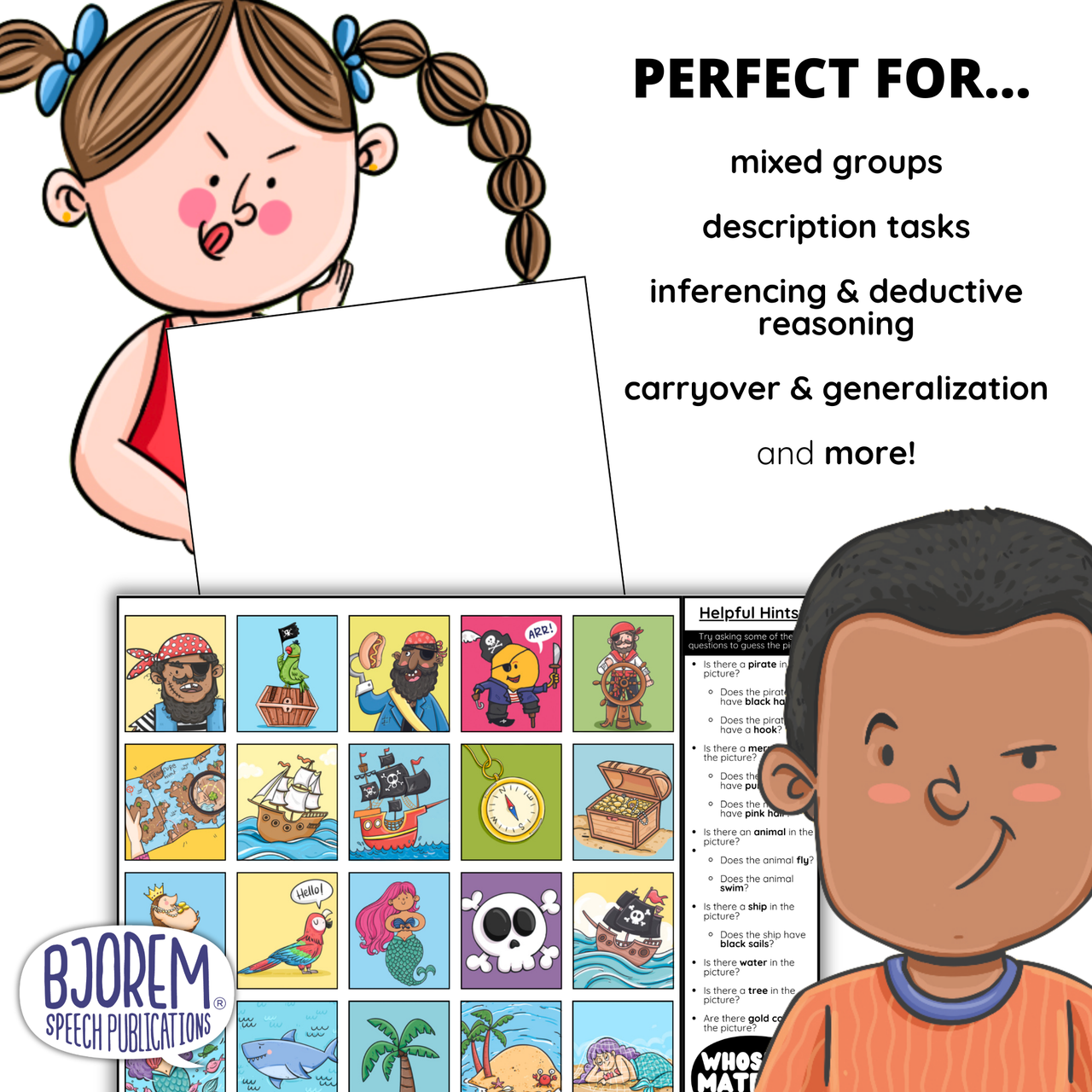Whose Matey? Pirate Themed Description Guessing Game - Digital Download
