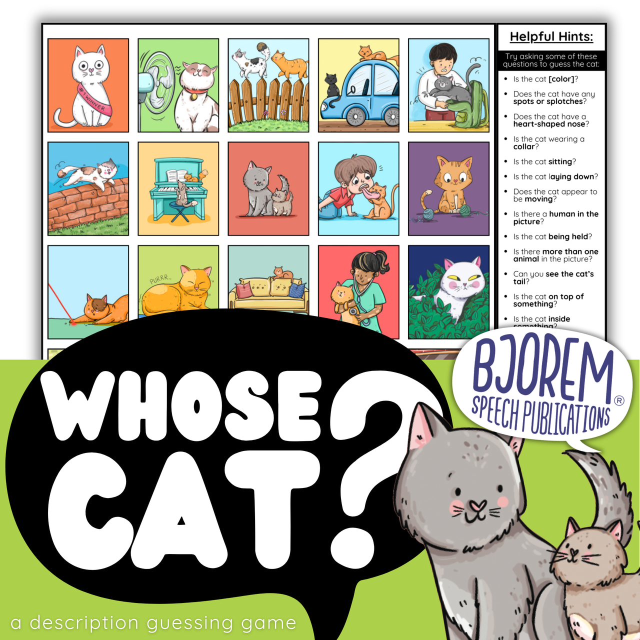 [title]Whose Cat? Description Guessing Game - Digital Download