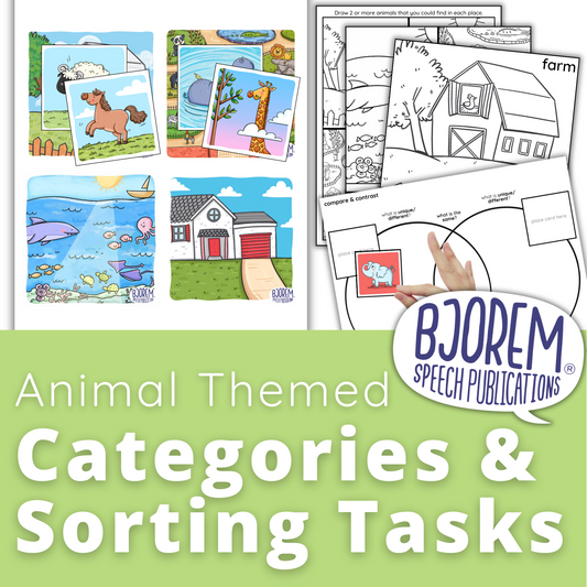 Animal Categories and Sorting Tasks | Language Activities for Speech & Language Therapy - Digital Download