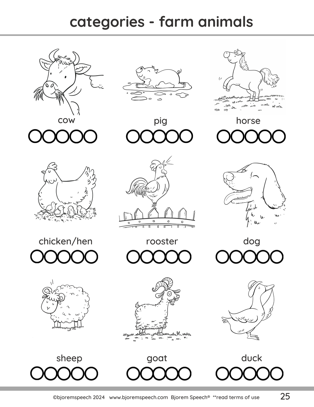 [title]Language Concepts in a Book - Early Language Concepts - Book of Language Targets - Digital Download