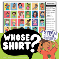 Thumbnail for [title]Whose Shirt? Description Guessing Game - Digital Download