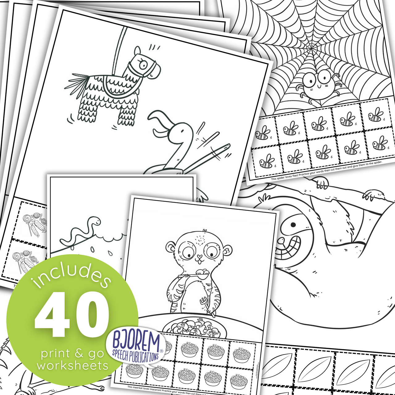 [title]No Prep, Print & Go | One Page Craft Worksheets for Speech & Language Therapy | Bjorem Speech Digital Download