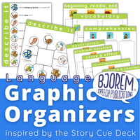 Thumbnail for [title]Language Graphic Organizers for Speech & Language Therapy - Inspired by the Story Cue Deck - Digital Download