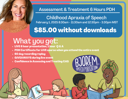 LIVE Childhood Apraxia of Speech Webinars - February 1, 2025