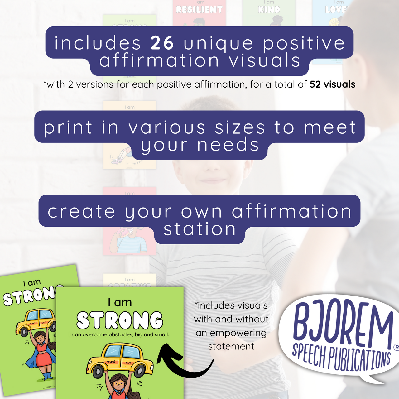 [title]Growth Mindset Positive Affirmation Visuals - Digital Download