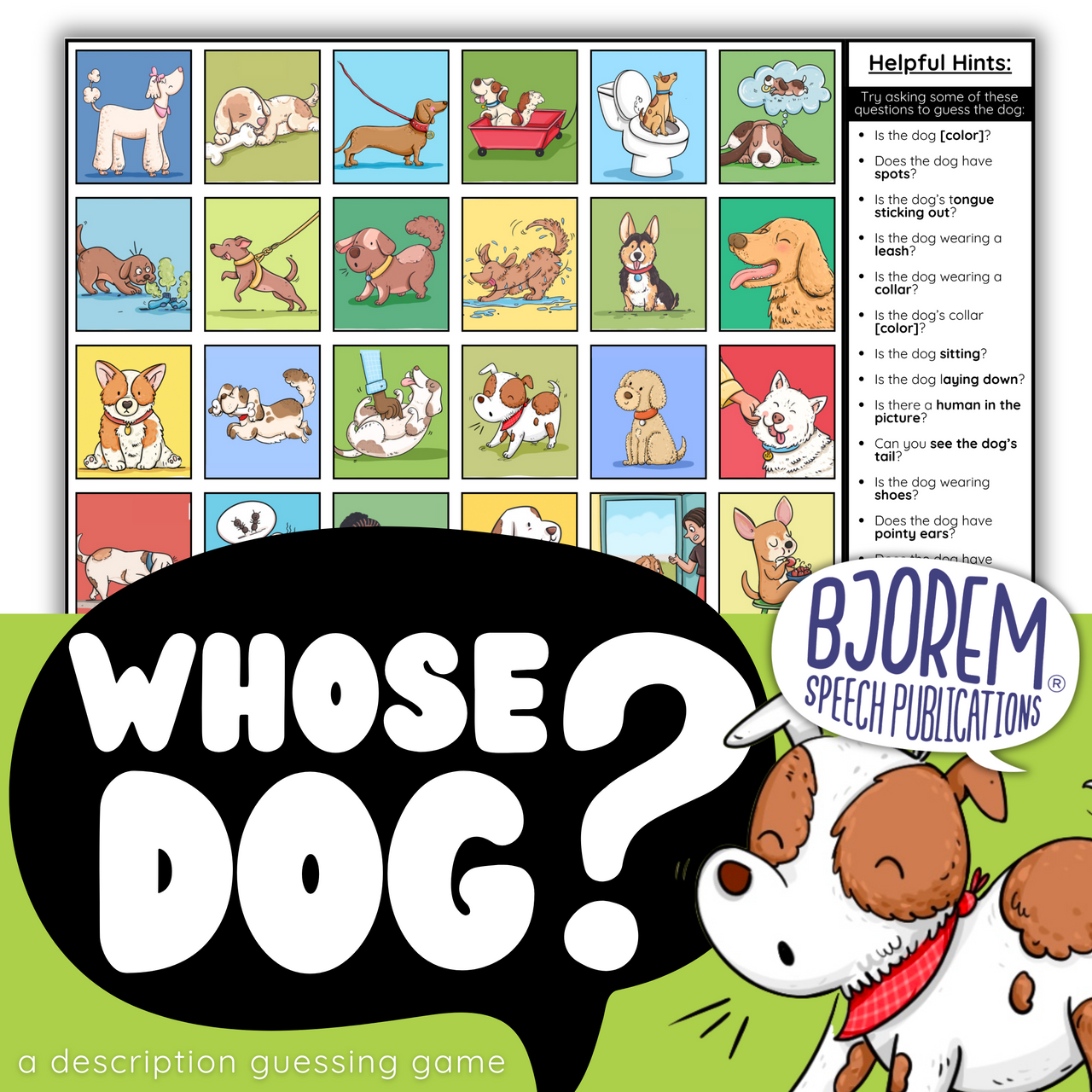 [title]Whose Dog? Description Guessing Game - Digital Download