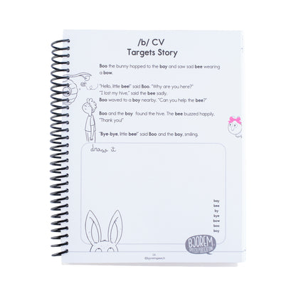 Bjorem Speech® Box of Sounds in a Book – Reproducible Speech Therapy Workbook for CAS & Articulation