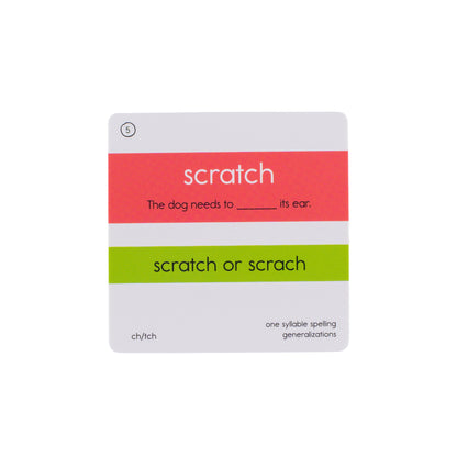 -ch/-tch Spelling Pattern Word Sort