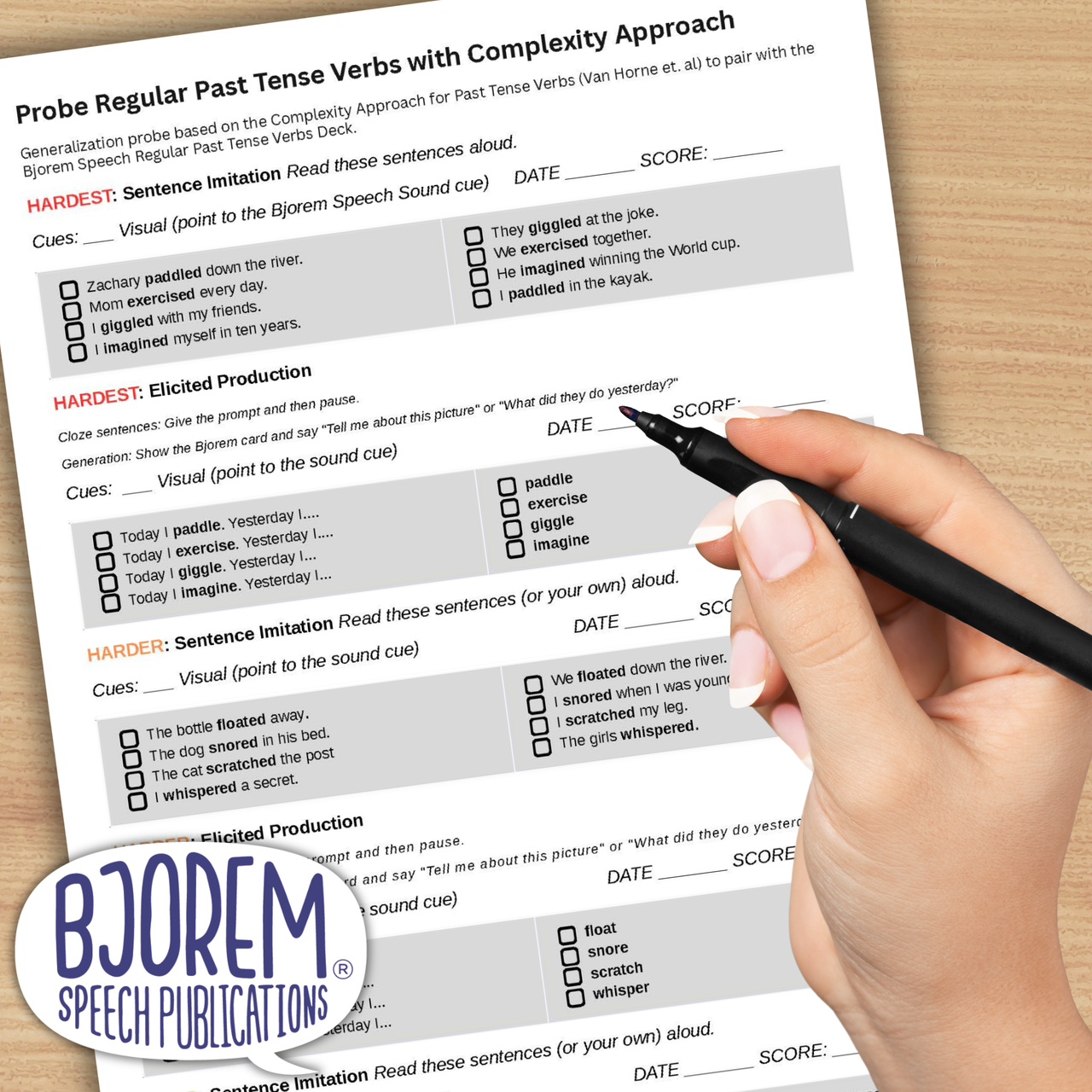 [title]Probes and Practice for Regular Past Tense Verbs | Complexity Approach - Download