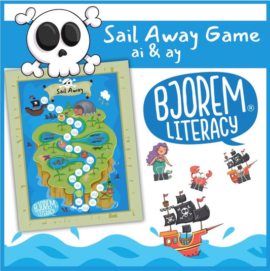 [title]Sail Away: ai - ay  Vowel Team Literacy Game - Download