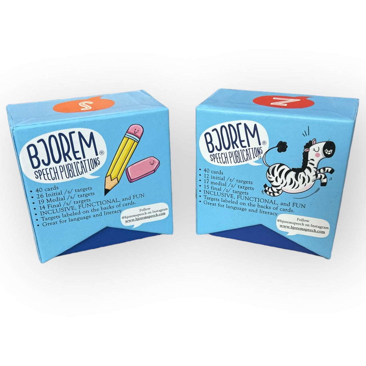 Bjorem Speech® Box of S & Z Sound Cards - Articulation Therapy - S & Z
