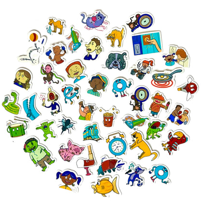 Bjorem Better Letters™ & Bjorem Speech Sound Cues Mini Vinyl Sticker Pack