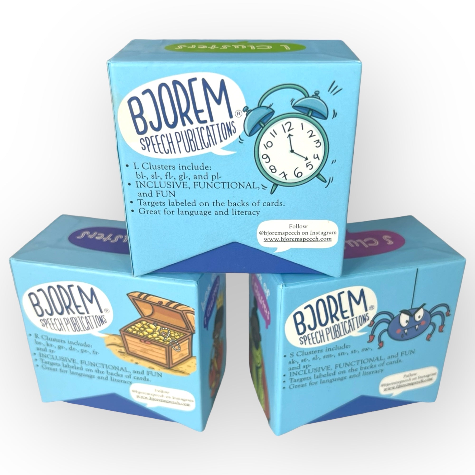 Bjorem Speech® Box of S R L Clusters - Articulation Target Cards
