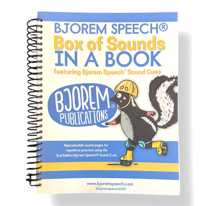 Bjorem Speech® Box of Sounds in a Book – Reproducible Speech Therapy Workbook for CAS & Articulation