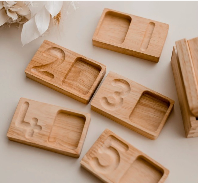 WOODEN WRITING & COUNTING TRAYS