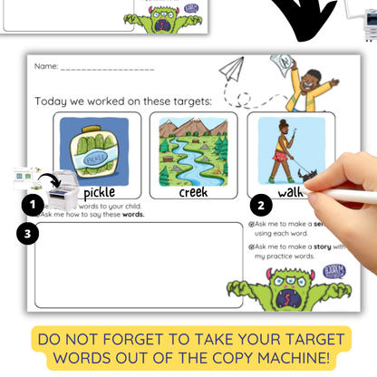 [title]Bjorem Speech Home Practice Sheets - Digital Download
