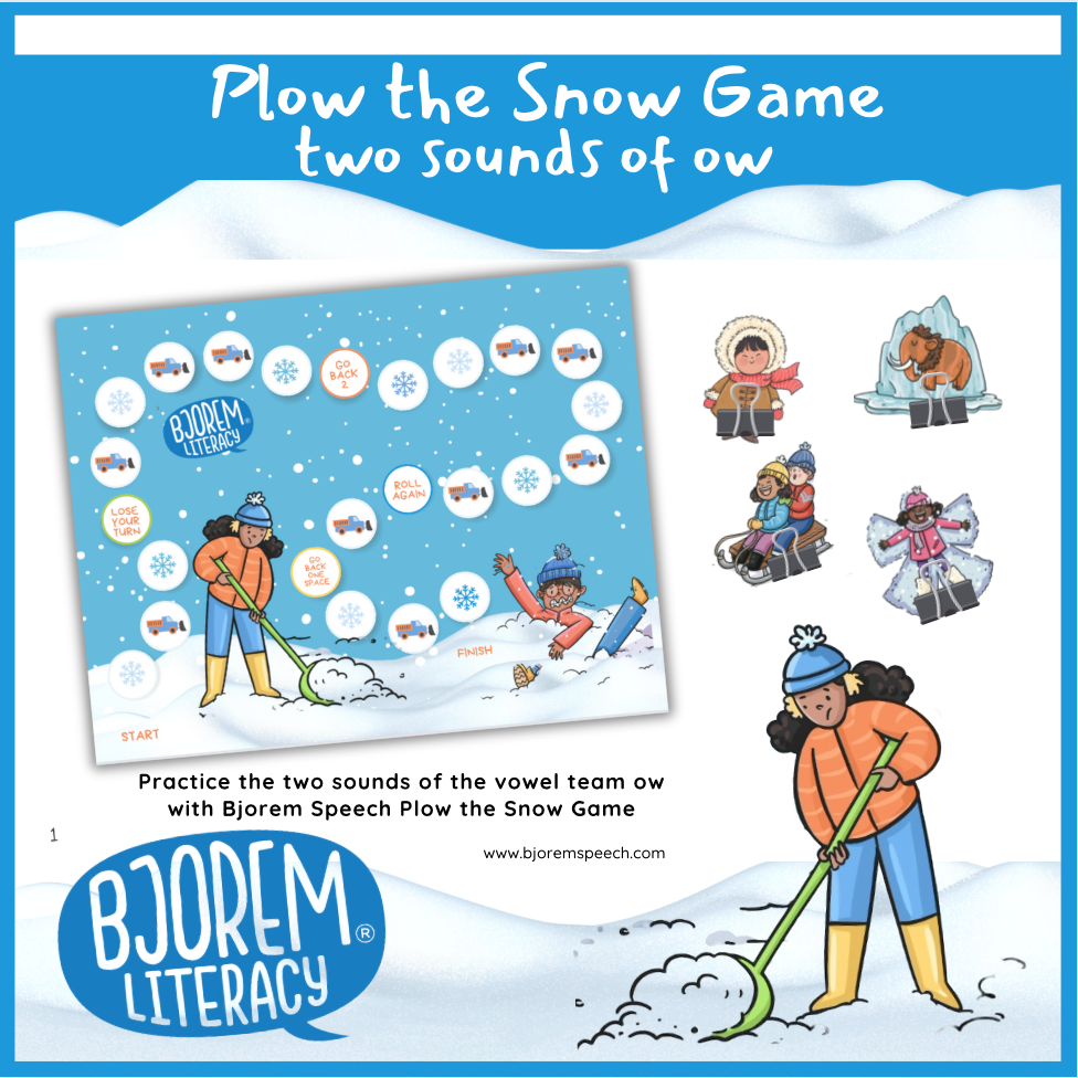 [title]Plow the Snow-Two Sounds of OW Literacy Board Game - Download