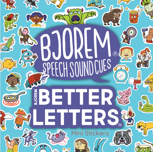 Bjorem Better Letters™ & Bjorem Speech Sound Cues Mini Vinyl Sticker Pack