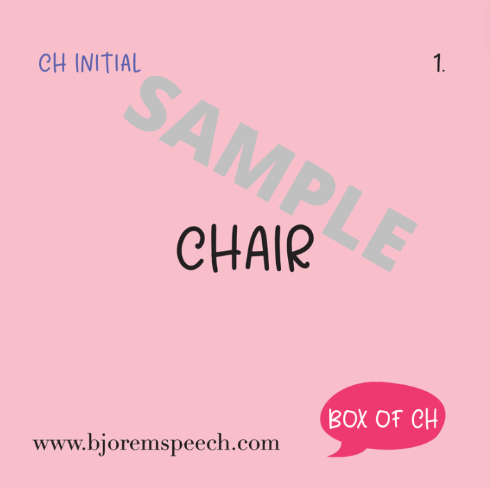 Box of CH, SH, and J Bundle Speech Sound Cards – Bjorem Speech®