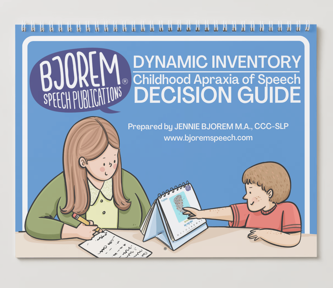 Dynamic Childhood Apraxia of Speech Inventory & Decision Guide by Bjorem Speech - Download