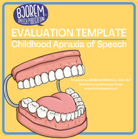 Thumbnail for Childhood Apraxia of Speech Evaluation Report Template - Download