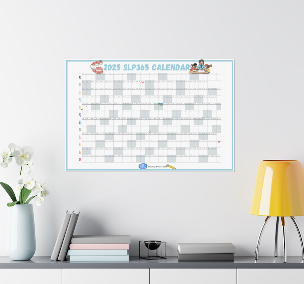 2025 SLP365 BIG Wall Calendar - Choose Your Size