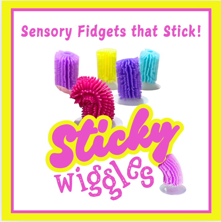 StickyWiggles – Pack of 5 Suction Cup Sensory Fidgets for Kids (Ages 3 and Up)