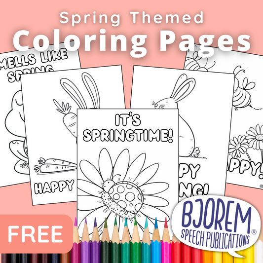 Spring Themed Coloring Pages {Bjorem Speech} - Free Digital Download
