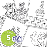 Thumbnail for Pirate Themed One Page Craft Worksheets for Speech & Language Therapy | No Prep, Print & Go Digital Download