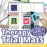 Thumbnail for Lateralization Therapy Trial Mats for Speech Therapy | No Prep, Print & Go | Bjorem Speech Digital Download