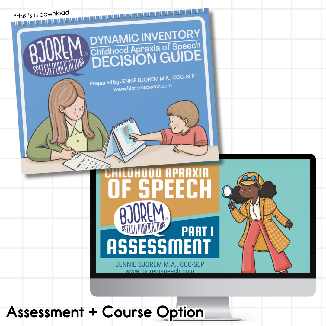 Dynamic Childhood Apraxia of Speech Inventory & Decision Guide by Bjorem Speech - Download