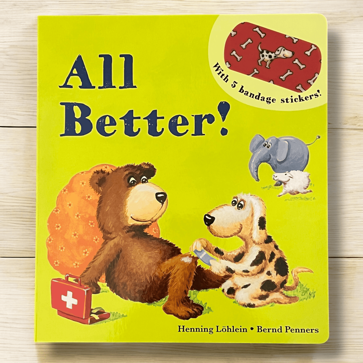 All Better board book with reusable bandage stickers