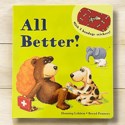 All Better board book with reusable bandage stickers
