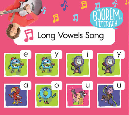 Better Letters Long Vowels Song cards