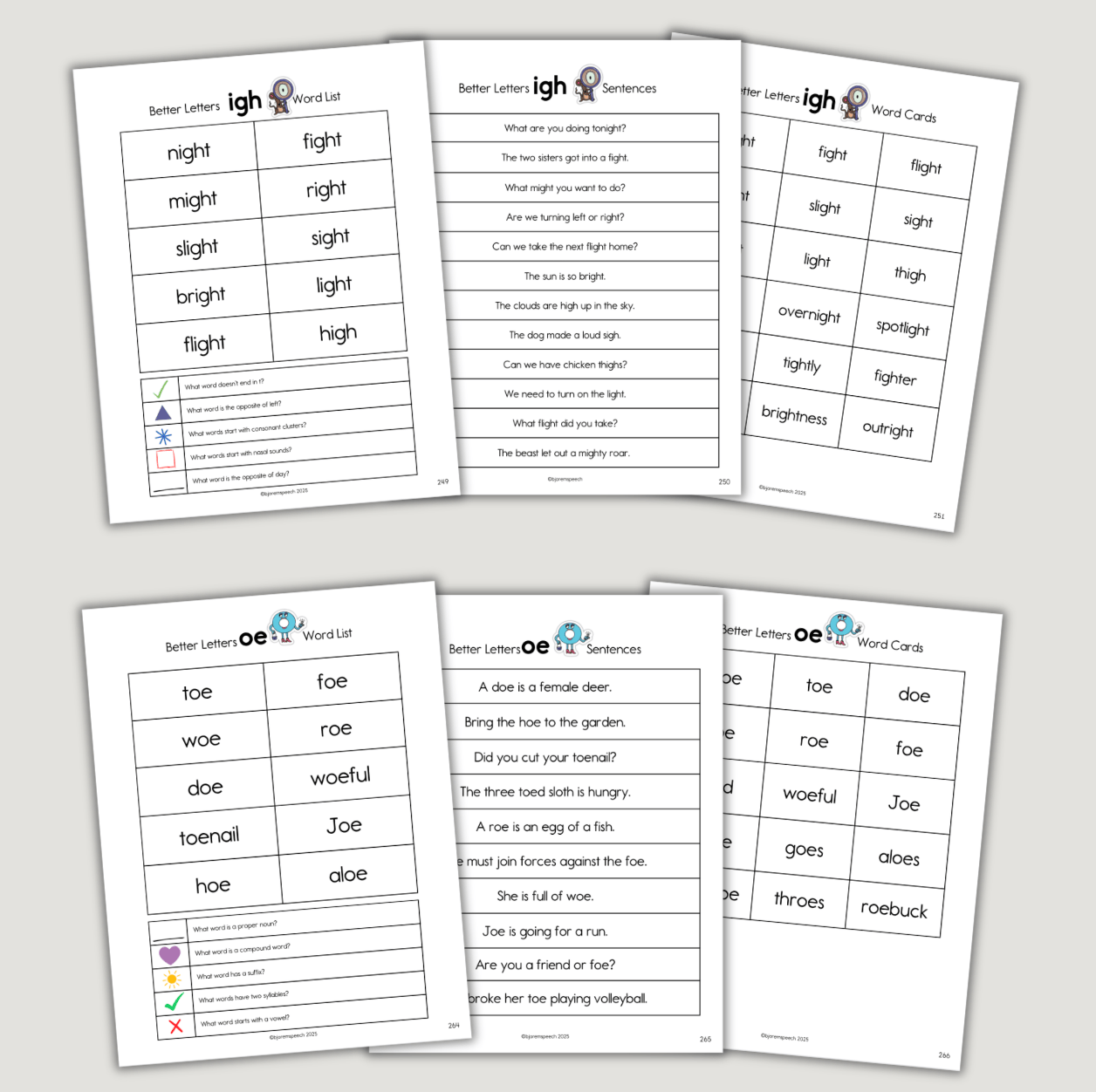 Better Letters Word Lists and Fluency Sentences in a Book – Bjorem