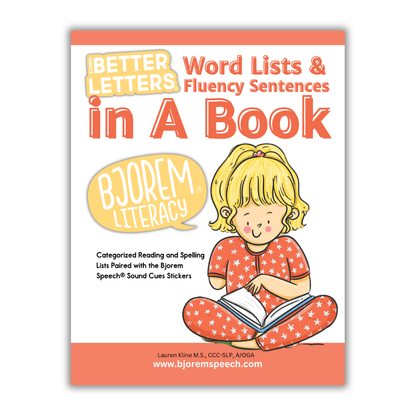 Better Letters Word Lists and Fluency Sentences in a Book Better Letters Word Lists and Fluency Sentences in a Book Best Speech Language Therapy Tools