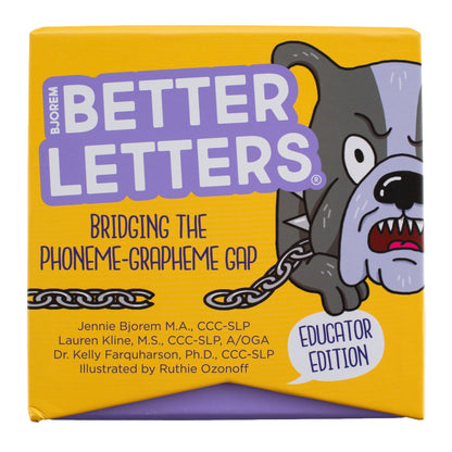 Bjorem Better Letters®: Educator Edition - Bridging the Phoneme-Grapheme Gap Bjorem Speech Better Letters - Educator Edition for Speech & Literacy Best Speech Language Therapy Tools