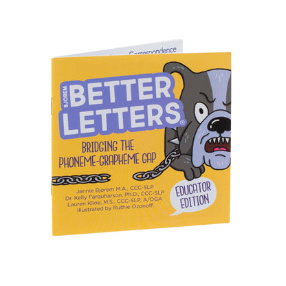 Bjorem Better Letters®: Educator Edition - Bridging the Phoneme-Grapheme Gap Bjorem Speech Better Letters - Educator Edition for Speech & Literacy Best Speech Language Therapy Tools