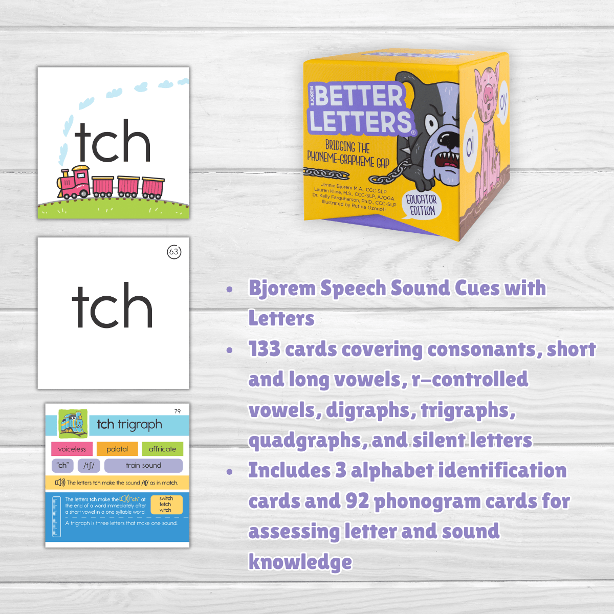 Bjorem Better Letters®: Educator Edition - Bridging the Phoneme-Grapheme Gap Bjorem Speech Better Letters - Educator Edition for Speech & Literacy Best Speech Language Therapy Tools