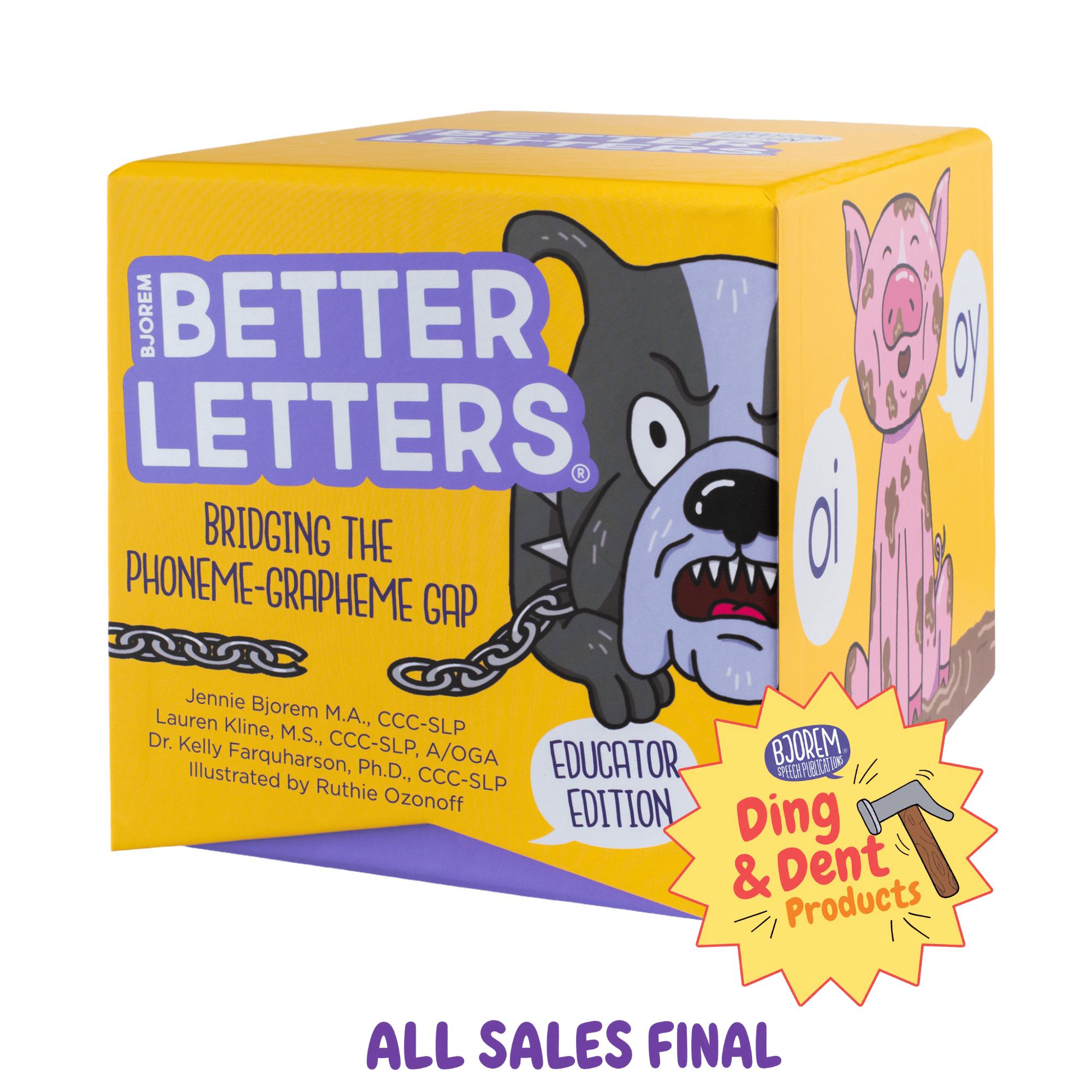 DING AND DENT: Bjorem Better Letters®: Educator Edition - Bridging the Phoneme-Grapheme Gap Bjorem Speech Better Letters - Educator Edition for Speech & Literacy Best Speech Language Therapy Tools