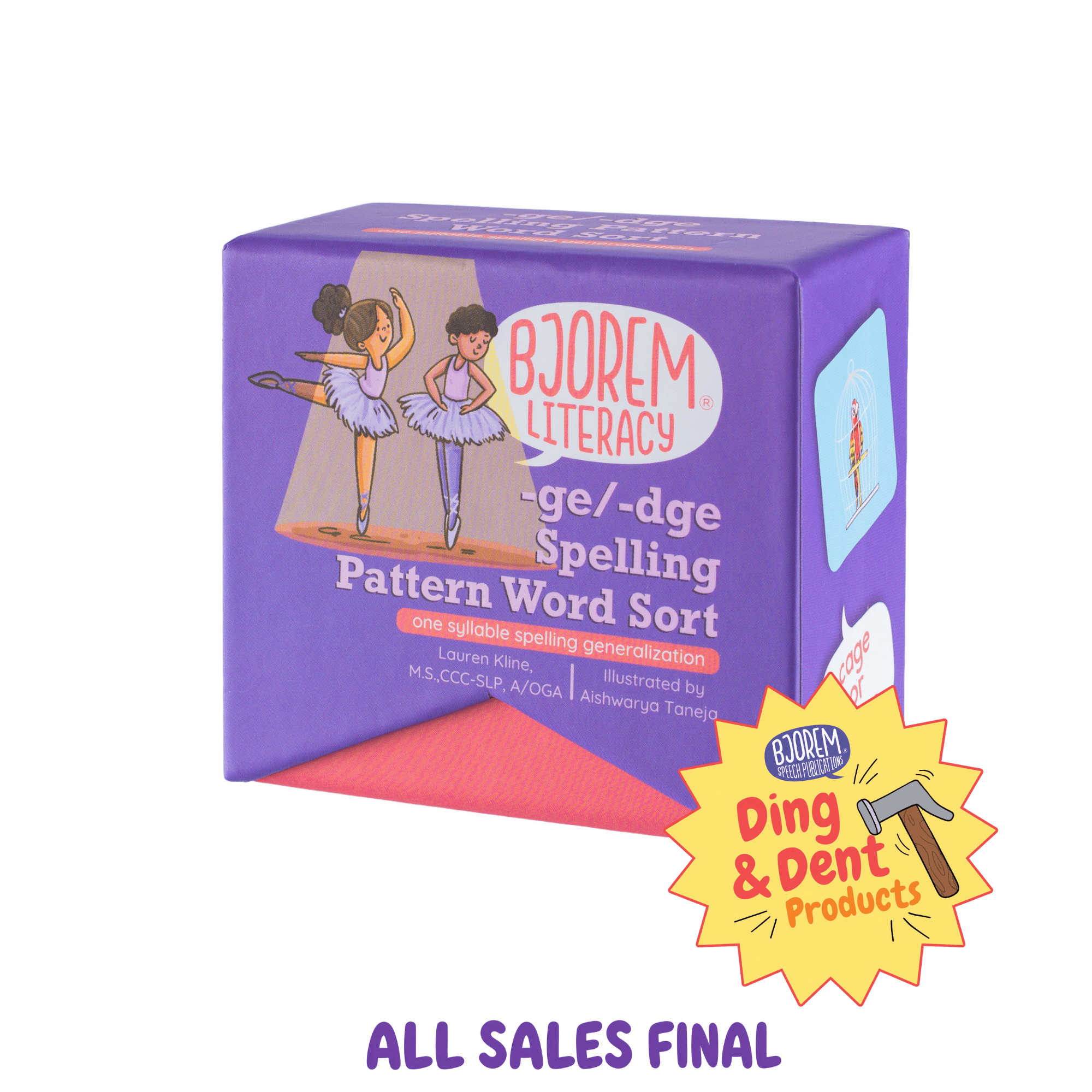 DING AND DENT: -ge/-dge Spelling Pattern Word Sort Ge Dge Spelling Pattern Word Sort for Structured Literacy Best Speech Language Therapy Tools