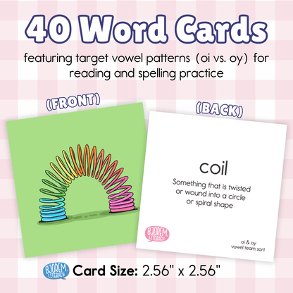 oi & oy vowel team word sort oi & oy vowel team word sort Best Speech Language Therapy Tools