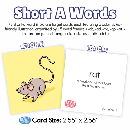 Short A Vowel Word and Picture Cards Short A Vowel Word and Picture Cards Best Speech Language Therapy Tools