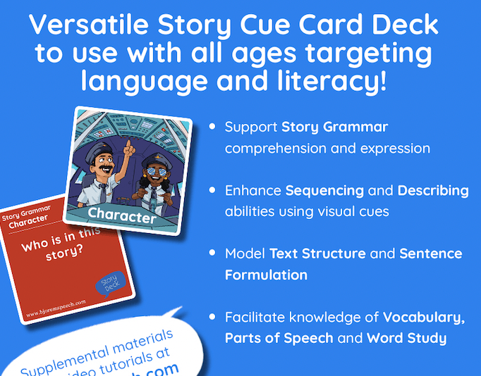 Story Cue Card Deck Shop the Best Cue Cards Decks - Bjorem Speech Products Best Speech Language Therapy Tools