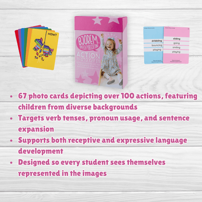 Action Photo Cards Photo Action Cards for Language Therapy Sessions Best Speech Language Therapy Tools