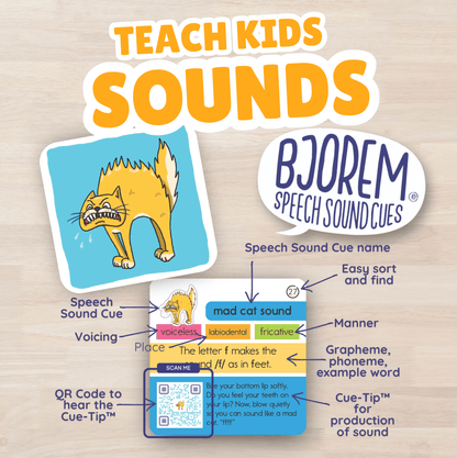 Bjorem Speech Sound Cues® - 2nd Edition Improve Speech with Bjorem Speech Sound Cue Cards Best Speech Language Therapy Tools